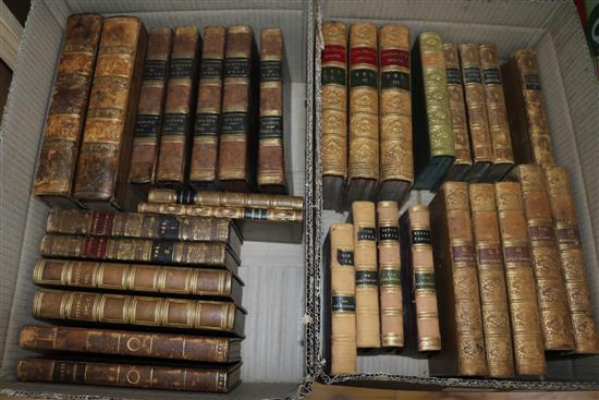Bindings - 18th and 19th century poetry and general literature, (2 boxes)
